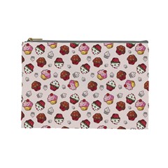 Cake Cupcake Sweet Dessert Food Cosmetic Bag (large) by Ravend