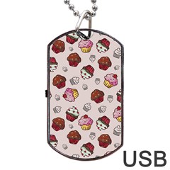 Cake Cupcake Sweet Dessert Food Dog Tag Usb Flash (two Sides) by Ravend