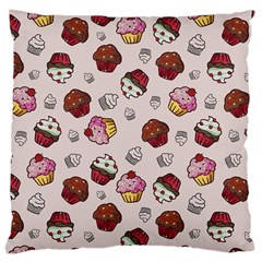 Cake Cupcake Sweet Dessert Food Large Cushion Case (two Sides) by Ravend