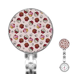 Cake Cupcake Sweet Dessert Food Stainless Steel Nurses Watch by Ravend