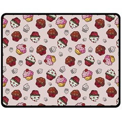 Cake Cupcake Sweet Dessert Food Double Sided Fleece Blanket (medium) 