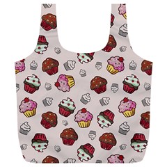 Cake Cupcake Sweet Dessert Food Full Print Recycle Bag (xl) by Ravend