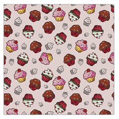 Cake Cupcake Sweet Dessert Food Square Satin Scarf (36  X 36 ) by Ravend