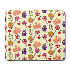 Cupcake Pattern Lollipop Large Mousepads by Ravend