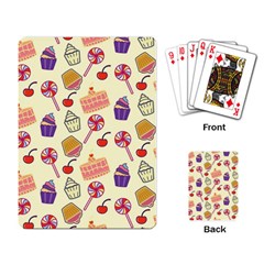 Cupcake Pattern Lollipop Playing Cards Single Design (rectangle) by Ravend