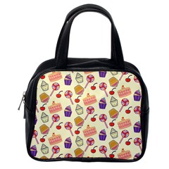 Cupcake Pattern Lollipop Classic Handbag (one Side)