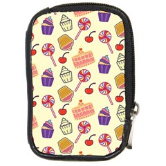 Cupcake Pattern Lollipop Compact Camera Leather Case by Ravend