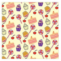 Cupcake Pattern Lollipop Square Satin Scarf (36  X 36 ) by Ravend