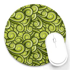 Flower Design Paradigm Start Round Mousepads by Ravend