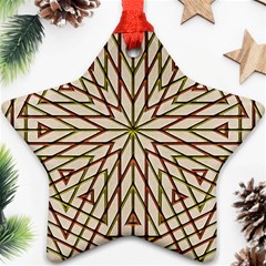 Kaleidoscope Line Triangle Pattern Ornament (star) by Ravend