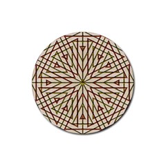 Kaleidoscope Line Triangle Pattern Rubber Coaster (round)