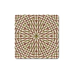 Kaleidoscope Line Triangle Pattern Square Magnet by Ravend