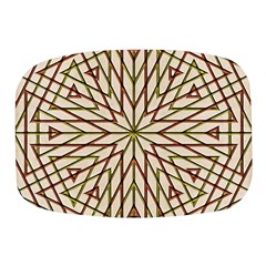 Kaleidoscope Line Triangle Pattern Mini Square Pill Box by Ravend