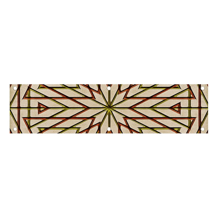 Kaleidoscope Line Triangle Pattern Banner and Sign 4  x 1 