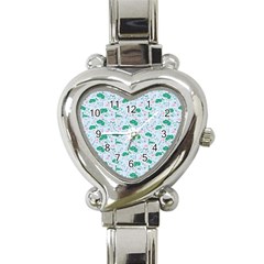 Illustration Flower Pattern Wallpaper Seamless Heart Italian Charm Watch by Ravend