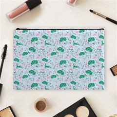 Illustration Flower Pattern Wallpaper Seamless Cosmetic Bag (large) by Ravend