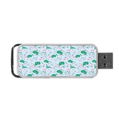 Illustration Flower Pattern Wallpaper Seamless Portable Usb Flash (two Sides) by Ravend