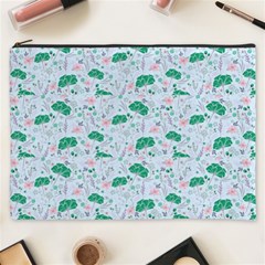 Illustration Flower Pattern Wallpaper Seamless Cosmetic Bag (xxxl) by Ravend