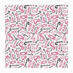 Candy Pink Black-cute Sweat Medium Glasses Cloth (2 Sides) by Ravend