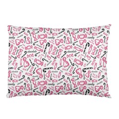 Candy Pink Black-cute Sweat Pillow Case by Ravend