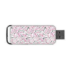 Candy Pink Black-cute Sweat Portable Usb Flash (one Side) by Ravend