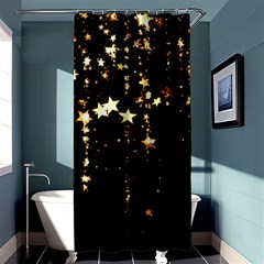 Stars Christmas Background Pattern Shower Curtain 36  X 72  (stall)  by danenraven