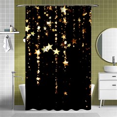 Stars Christmas Background Pattern Shower Curtain 48  X 72  (small)  by danenraven