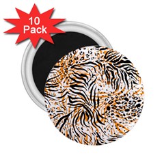 Tiger Pattern Background 2 25  Magnets (10 Pack) 