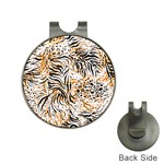 Tiger Pattern Background Hat Clips with Golf Markers Front