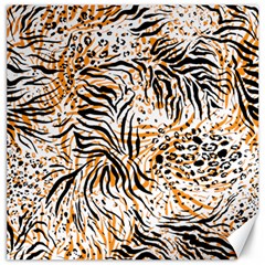 Tiger Pattern Background Canvas 16  X 16  by danenraven