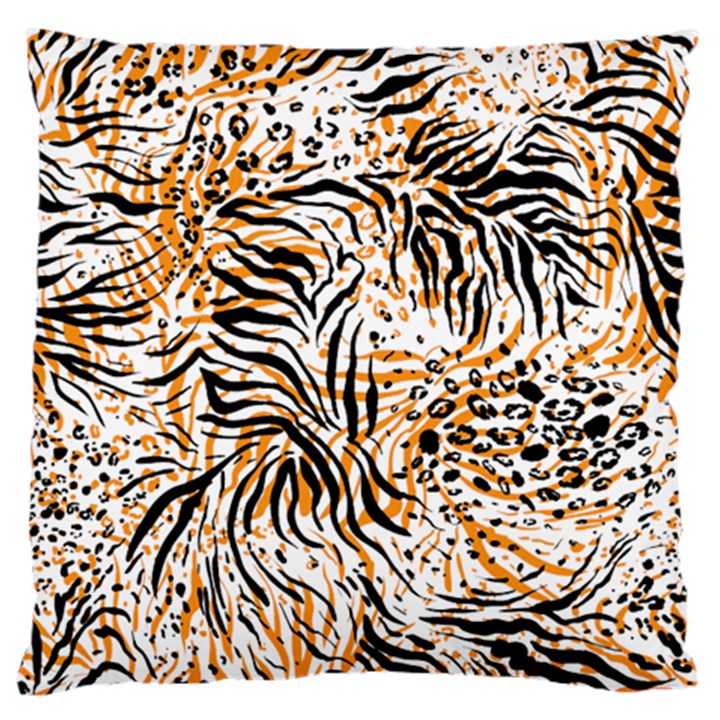 Tiger Pattern Background Large Flano Cushion Case (One Side)