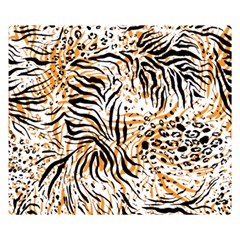 Tiger Pattern Background Double Sided Flano Blanket (small)  by danenraven