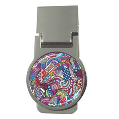 Abstract Art Color Geometry Pattern Money Clips (round) 