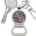 Abstract Art Color Geometry Pattern Bottle Opener Key Chain Front