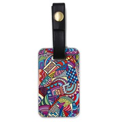 Abstract Art Color Geometry Pattern Luggage Tag (one Side) by danenraven