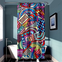 Abstract Art Color Geometry Pattern Shower Curtain 36  X 72  (stall)  by danenraven