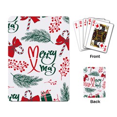 Merry Xmas Seamless Christmas Pattern Playing Cards Single Design (rectangle) by danenraven