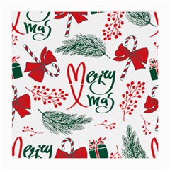 Merry Xmas Seamless Christmas Pattern Medium Glasses Cloth (2 Sides) by danenraven