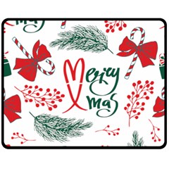 Merry Xmas Seamless Christmas Pattern Fleece Blanket (medium)  by danenraven