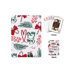 Merry Xmas Seamless Christmas Pattern Playing Cards Single Design (mini) by danenraven