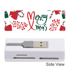 Merry Xmas Seamless Christmas Pattern Memory Card Reader (stick) by danenraven