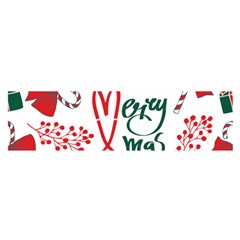 Merry Xmas Seamless Christmas Pattern Oblong Satin Scarf (16  X 60 ) by danenraven