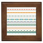 Pattern Colored Line Watercolor Painting Blue Color Splash Framed Tile Front