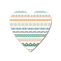 Pattern Colored Line Watercolor Painting Blue Color Splash Heart Magnet by danenraven