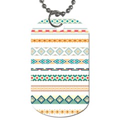 Pattern Colored Line Watercolor Painting Blue Color Splash Dog Tag (one Side) by danenraven