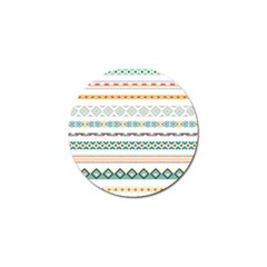 Pattern Colored Line Watercolor Painting Blue Color Splash Golf Ball Marker by danenraven