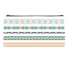 Pattern Colored Line Watercolor Painting Blue Color Splash Pencil Case by danenraven