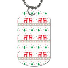 Christmas Illustration Texture Pattern Dog Tag (one Side) by danenraven