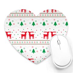 Christmas Illustration Texture Pattern Heart Mousepads by danenraven