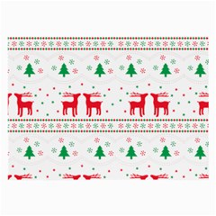 Christmas Illustration Texture Pattern Large Glasses Cloth (2 Sides) by danenraven